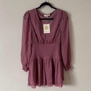 52. | Rebellion Again | Violet | Mini Dress with Smocked Waist